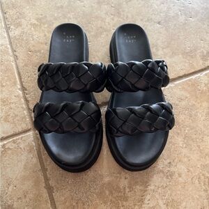 A New Day Women's Black Braided Sandals
